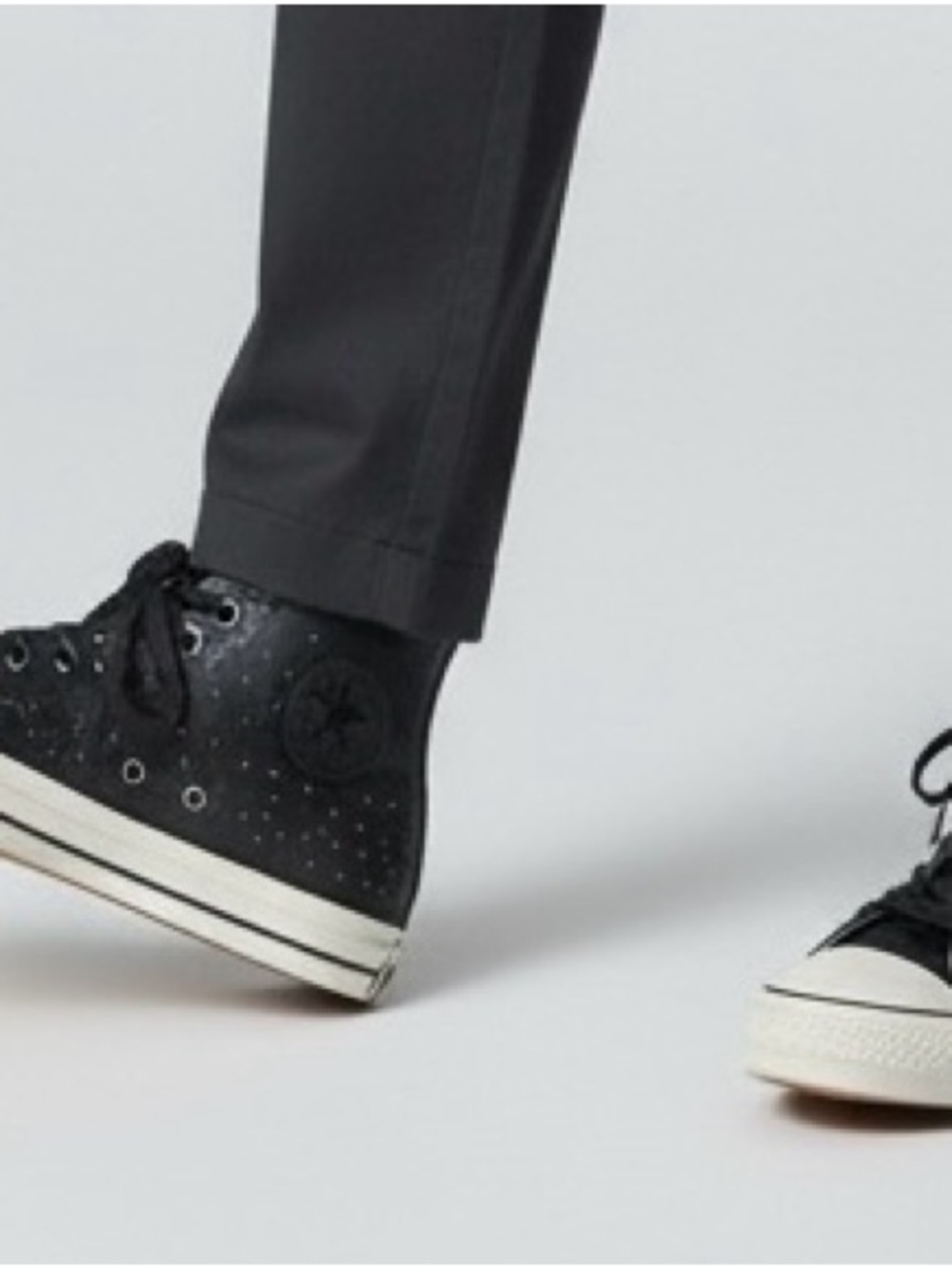 Converse x John Varvatos Mini Stud Leather High Tops Black Men’s 12 Rare